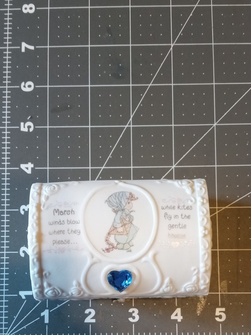 Precious Moments 1995 Hope Chest With Birthstone March - Picture 2 of 12